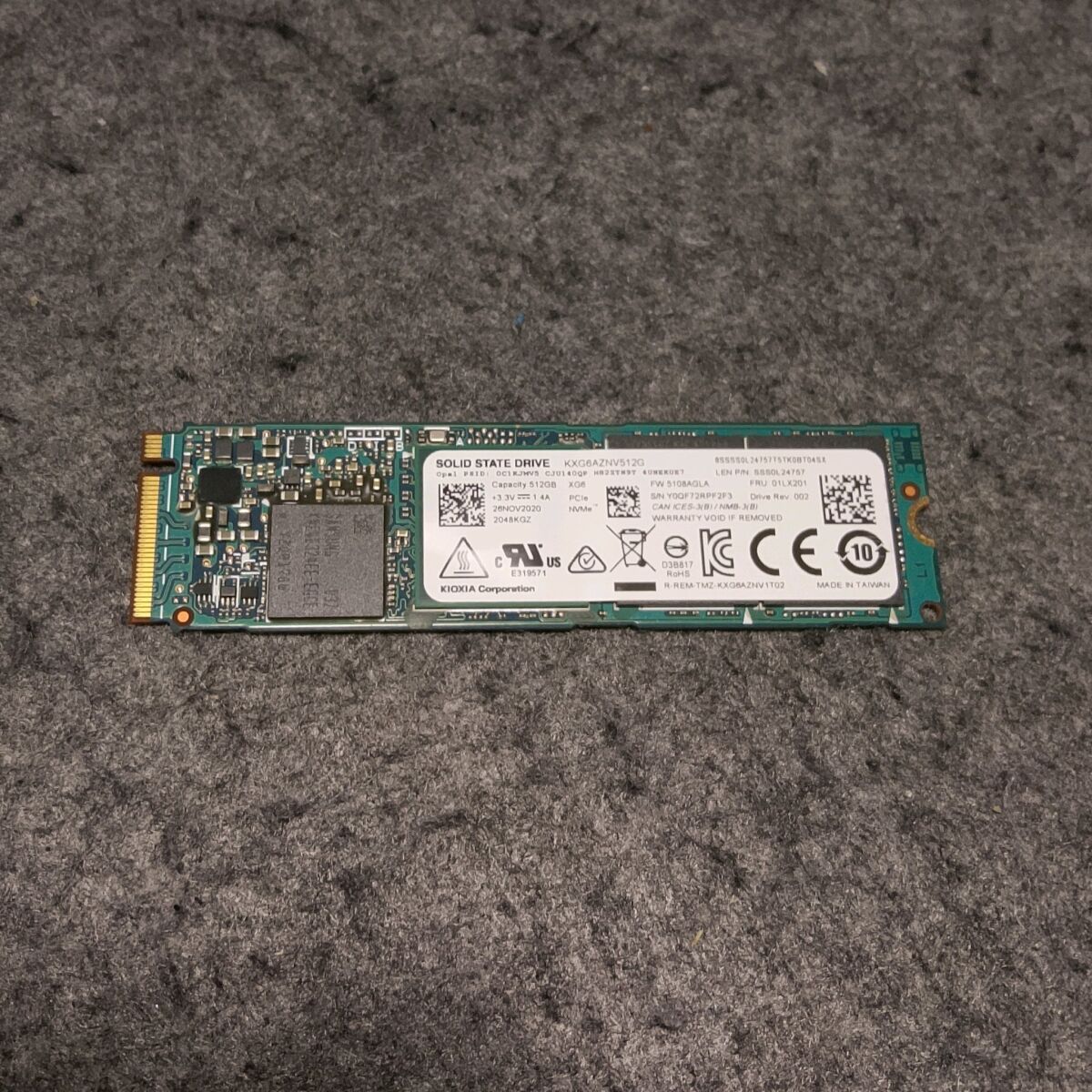 Nvme Kioxia 512gb KIOXIA Former Toshiba 512GB KBG5AZNS512G NVMe