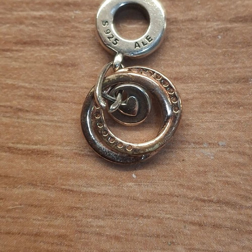 Pandora charm new, pink and silver