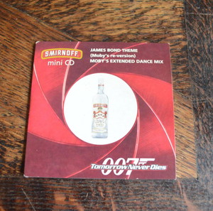 JAMES BOND THEME OO7 TOMORROW NEVER ENDS MOBY'S EXTENDED DANCE MIX MINI CD SMIRNOFF