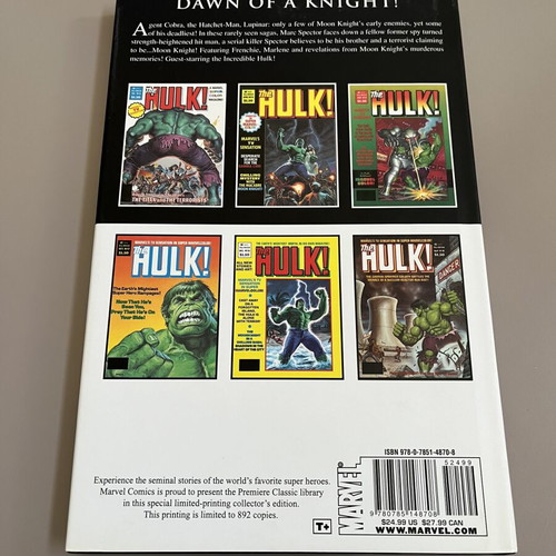 Moon Knight: Countdown to Dark HC like new, Marvel Premiere Classic Vol. 50