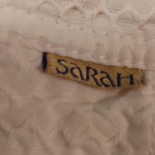Sarah white shirt size M like new with metallic buttons