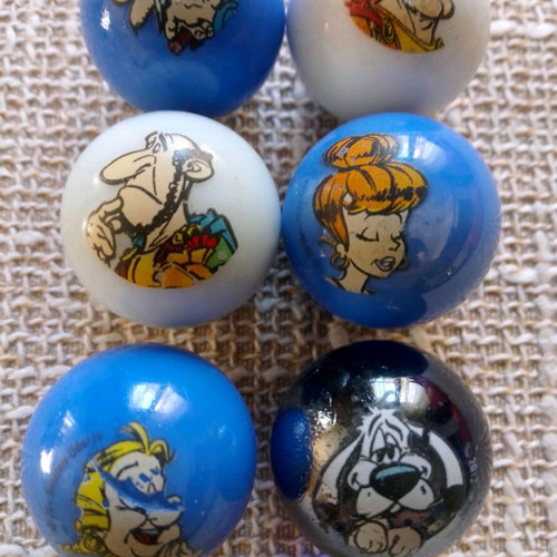 Asterix & Obelix collectible marbles used, set of 6 (Murmelix 2012)