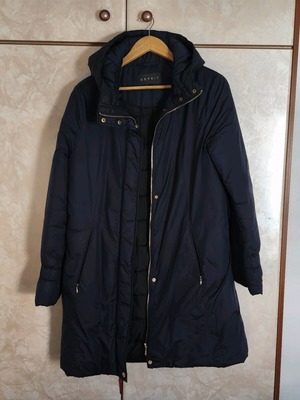 Esprit long puffer jacket size M like new, navy