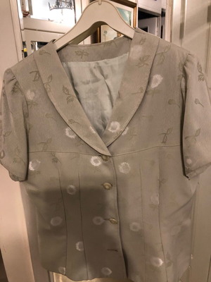 Acne Studios suit set new, silver with floral pattern
