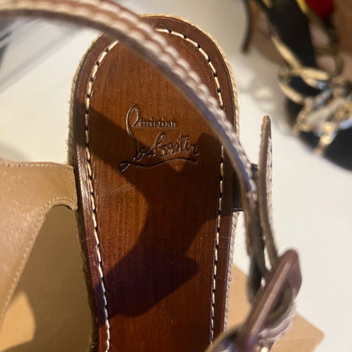 Louboutin platform shoes like new, size 39, brown