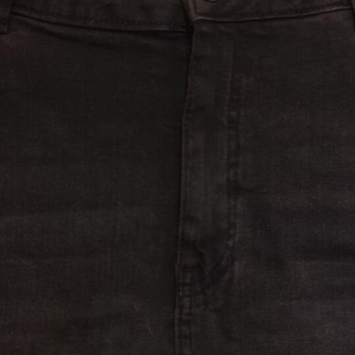 Black short denim skirt used, large, with silver details