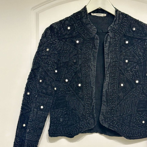 Mango denim jacket like new with mirrors