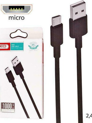 Καλώδια XO NB200 Regular USB 2.0 σε micro USB 2 τεμ 1m μαύρα καινούργια