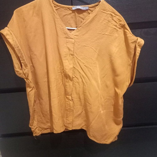 Zuiki blouse like new, brown and gold