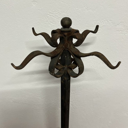 Vintage metal fireplace stand used, length 70cm