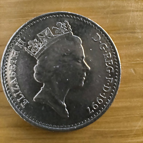 Collectible coins from England used, 9 different pieces