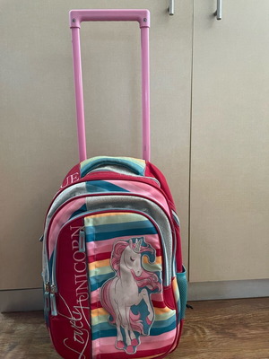 School bag with wheels unicorn used