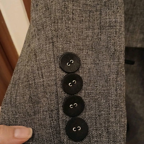 Set jacket, skirt and pants gray, size 38, like new
