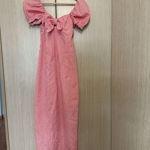 Stefania Vaidani long dress new, white and red with zipper
