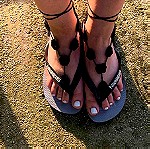  Κοσμήματα *Barefoot margarita* για τα πόδια μαυρο. Καινουργιο.