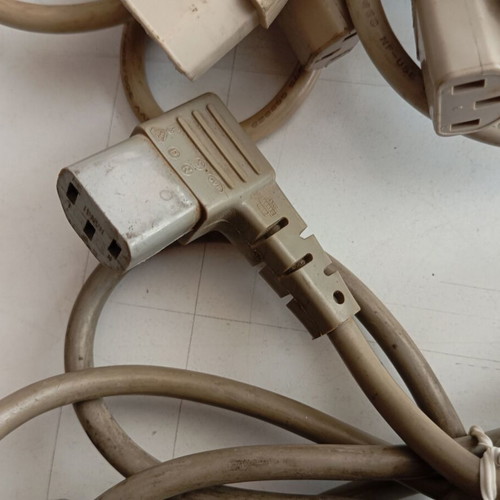 Power cables grey like new, set of 7 pieces 0.25-3 m