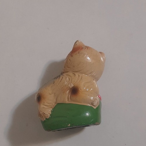 Ceramic cat pencil sharpeners 1980s collectible