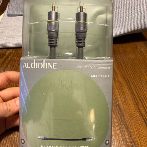 Audioline RCA audio cable 1.5m gold plated 24k new