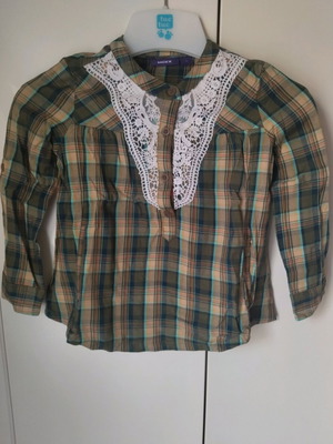 Mexx plaid children's shirt for girls 3-4 years like new