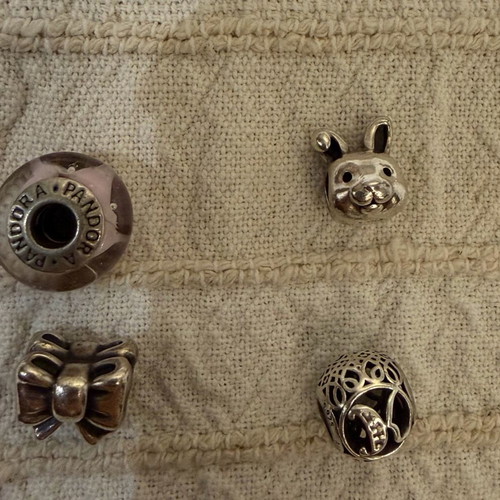 Pandora charms symbols like new, pink and silver