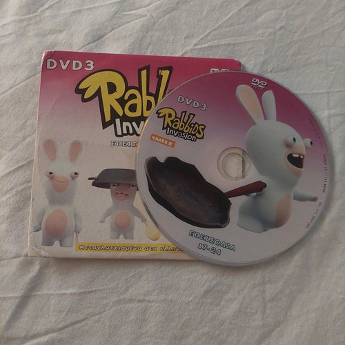 Rabbids DVD like new, dubbed, with marks on cover