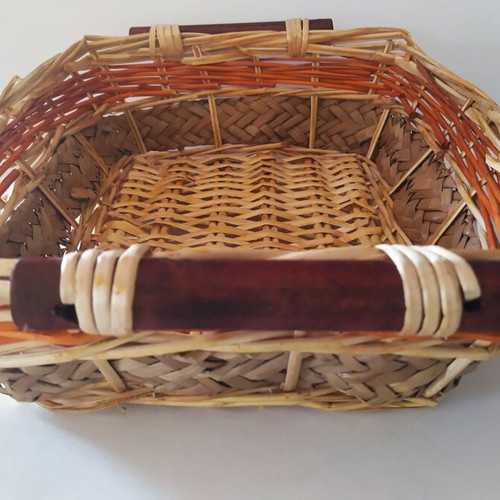 Decorative wicker basket used