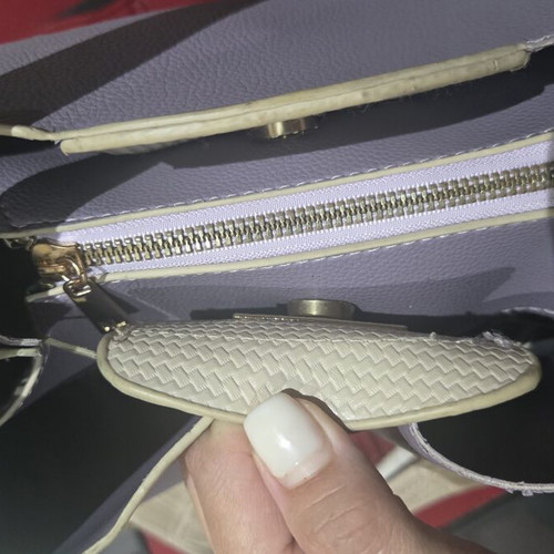 Modissimo handbag like new, beige and lilac