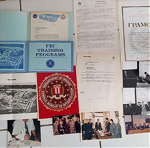 Vintage Αναμνηστικά FBI Academy & Σεμιναριο Εγκληματολογιας - Φάκελος, Έγγραφα κ.ά.