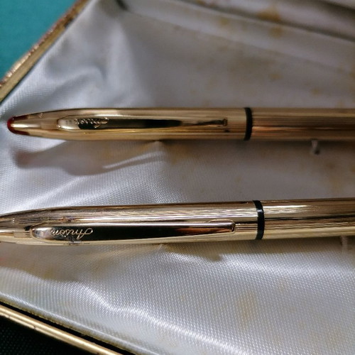 Anson antika pen and pencil set used in case