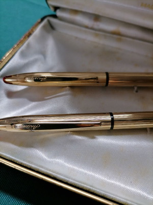 Anson antika pen and pencil set used in case