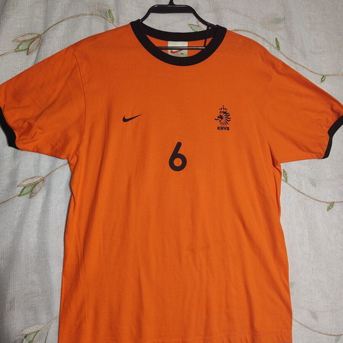 Nike KNVB Netherlands football jersey Ronald de Boer 6, orange
