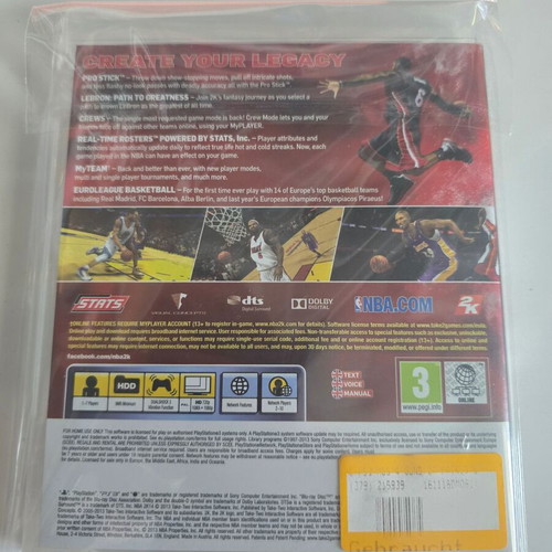 NBA 2K14 PS3 game like new, sports