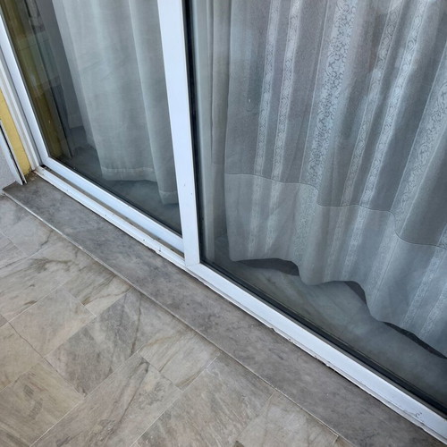 Aluminum balcony doors used with double glass and shutters