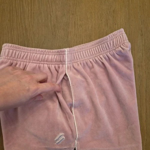 Superdry Women's Pink Velvet Shorts Size 40 Like New
