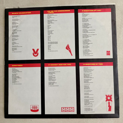 Depeche Mode Black Celebration gray vinyl used, electronic genre