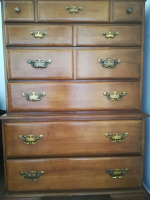 Chest of drawers with 6 drawers, wood