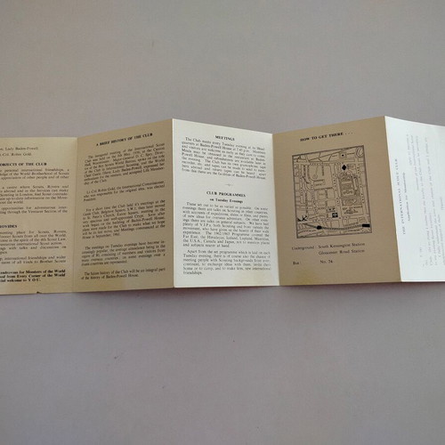 International Scout Club brochure 1965 used