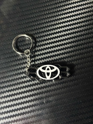 Toyota keychain new, black and white