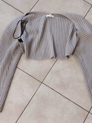 Rib bolero beige new H&M size M