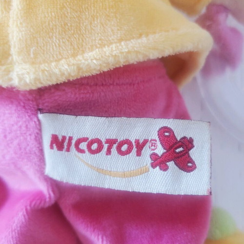 Nicotoy plush doll with rattle and belly horn for babies like new