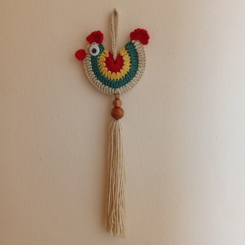 Crocheted chicken wall decor new, handmade