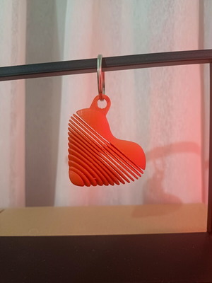 Heart keychain 3D print