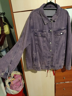 Purple denim jacket like new, size 4XL