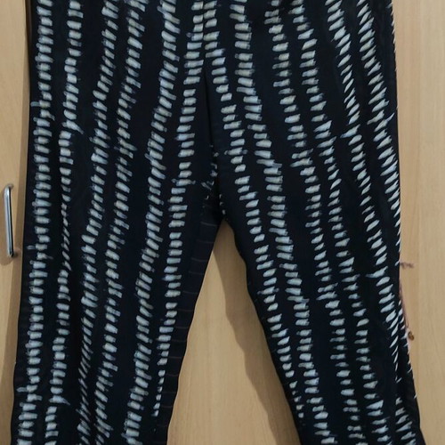 Pants with ethnic tribal patterns used, size XL, black and brown