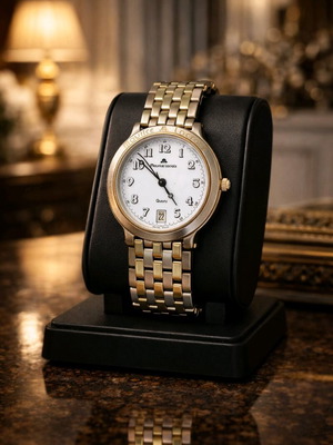 Maurice Lacroix Quartz Swiss women's watch like new, gold plated