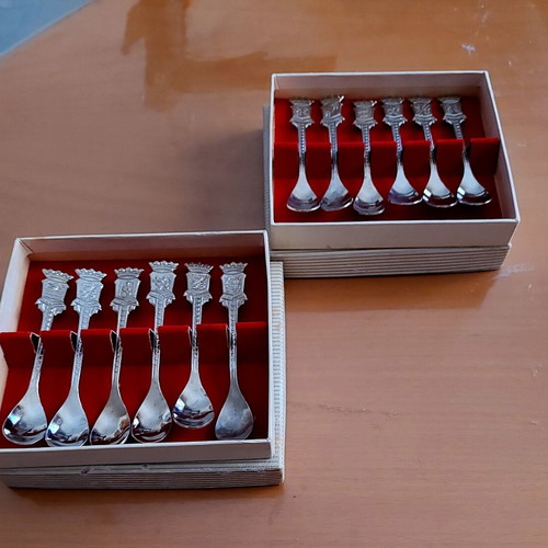 Vintage Dutch Collectible Set of 12 Spoons Made in Holland, New