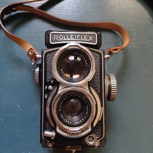 Rolleiflex 4x4 Post-War Black Baby TLR Camera like new with case