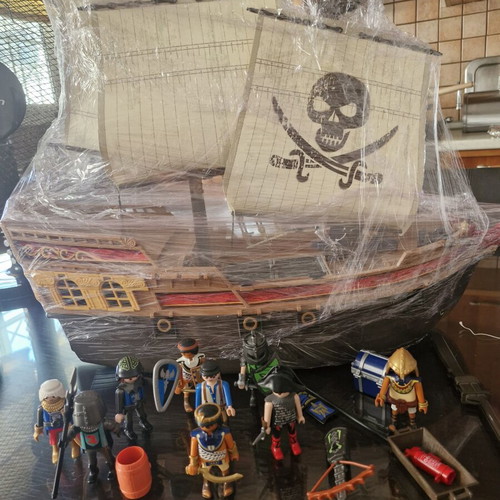 Playmobil ship set like new, wrapped for protection