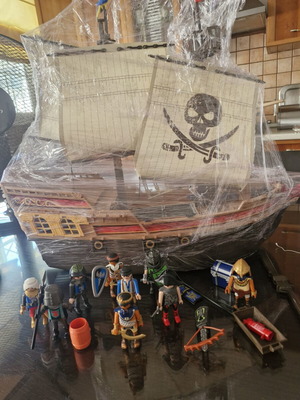 Playmobil σετ πλοίου σαν καινούργιο, τυλιγμένο για προστασία