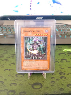 Chaos Sorcerer Yu-Gi-Oh! card used, 1st Edition IOC-023